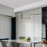Lampadario tavolo moderno nero linee geometriche eleganti - clowasit.com